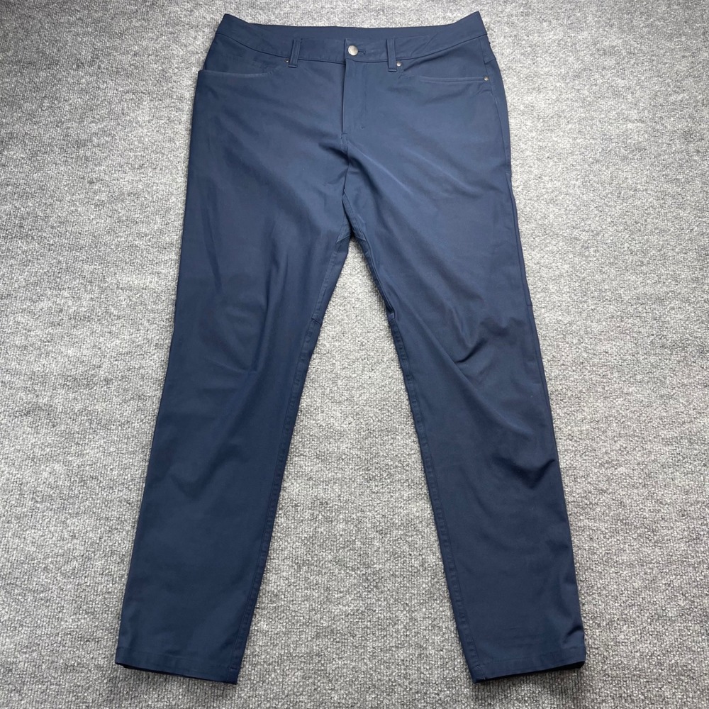 Lululemon ABC Pant Slim Warpstreme Navy Blue Mens 32 x 30 Five Pocket